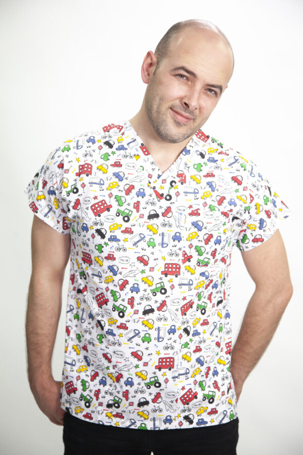Patternmix U-seX Arabalar V Yaka Desenli Üst - Görsel 2