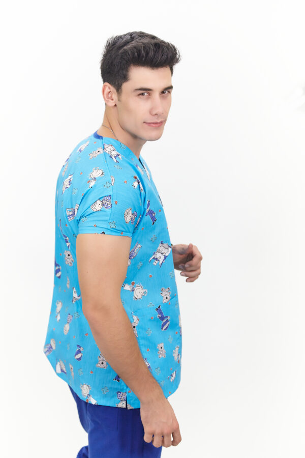 Patternmix U-seX Çocuk Doktor V Yaka Desenli Üst - Görsel 2