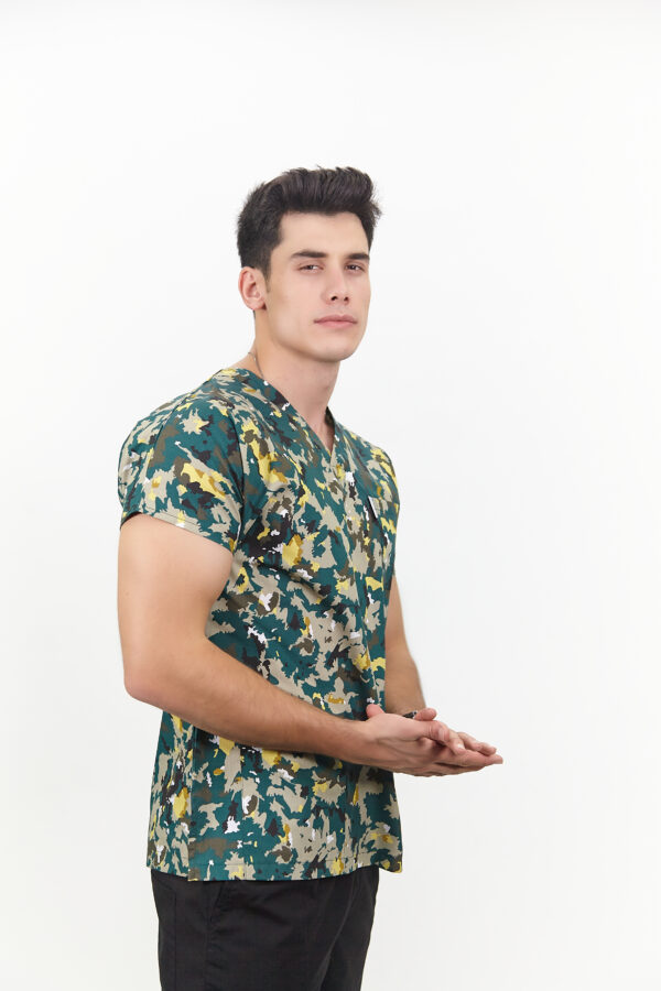 Patternmix U-seX Spesifik Kamuflaj V Yaka Likralı Üst - Görsel 8