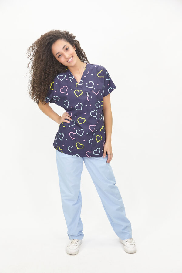 Patternmix U-seX Kalplerin Dansı V Yaka Desenli Üst - Görsel 4