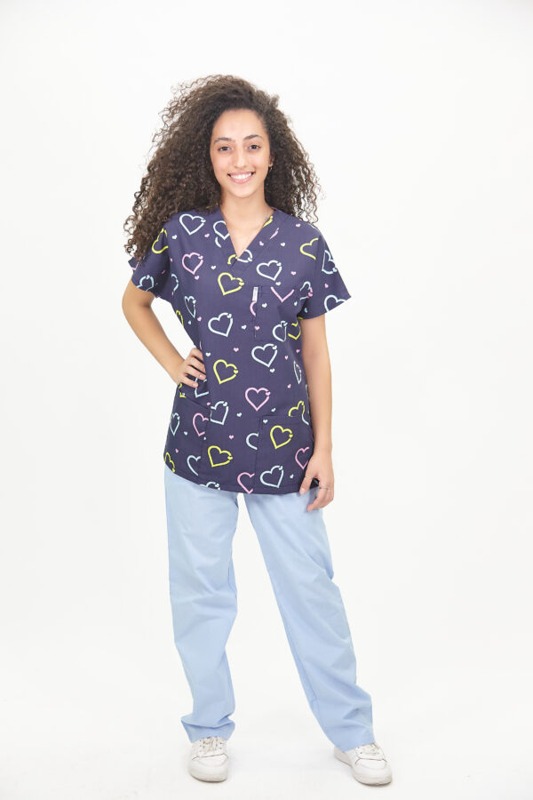 Patternmix U-seX Kalplerin Dansı V Yaka Desenli Üst - Görsel 6