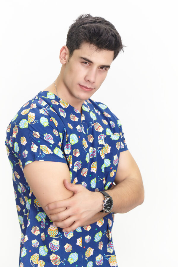 Patternmix U-seX Şaşkın Baykuşlar V Yaka Likralı Üst