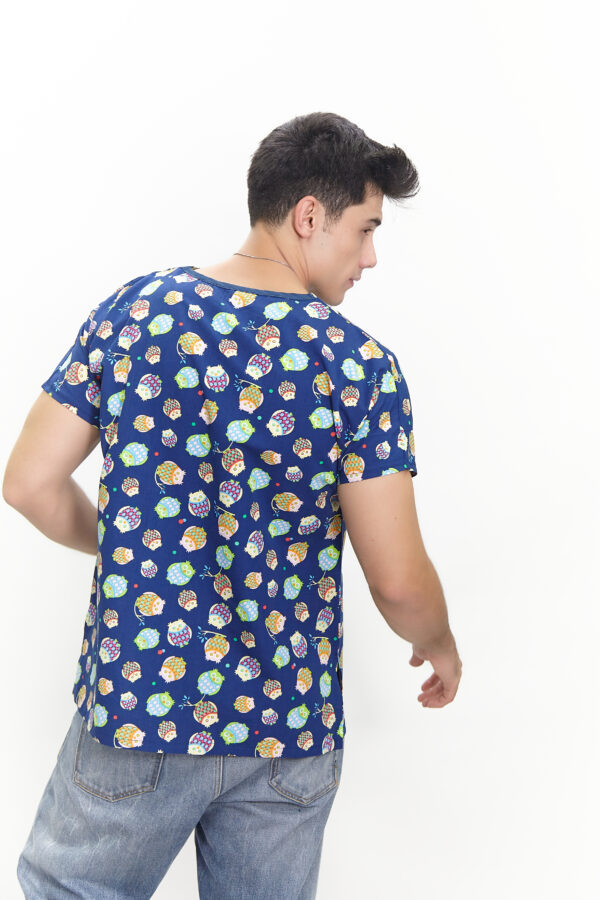 Patternmix U-seX Şaşkın Baykuşlar V Yaka Likralı Üst - Görsel 2