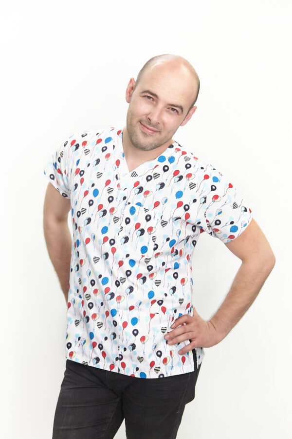 Patternmix U-seX Balonlar V Yaka Desenli Üst - Görsel 2